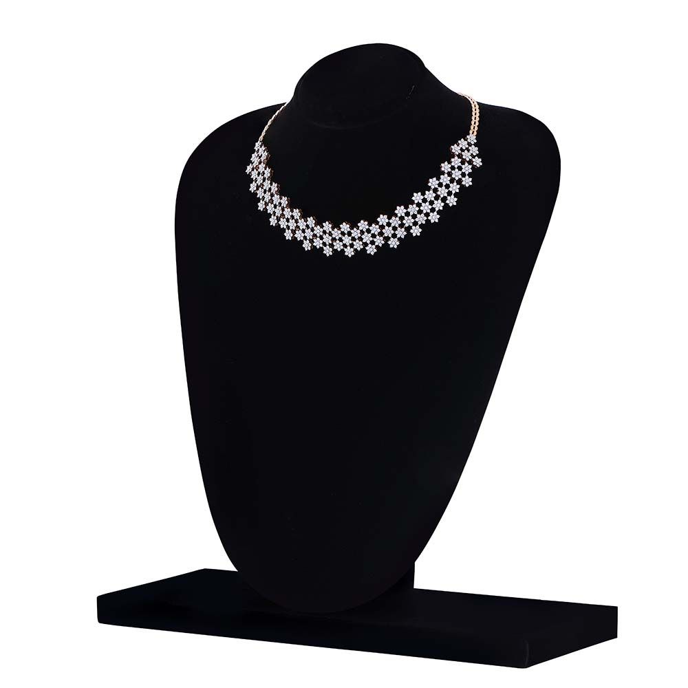 Sparkling Diamond Necklace Set-Diamond-ONS18001-D400R0B