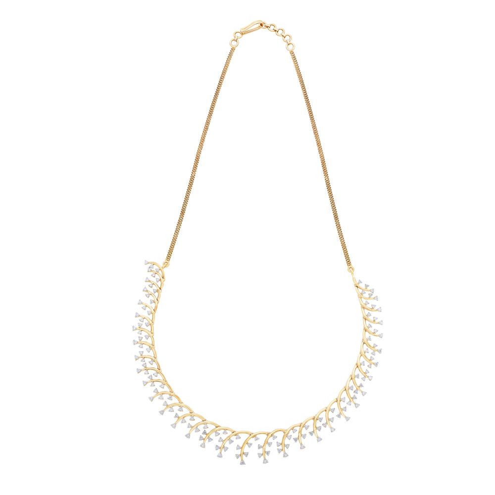 Textured Diamond Necklace-All Jewellery-OSN18083-D400X1B