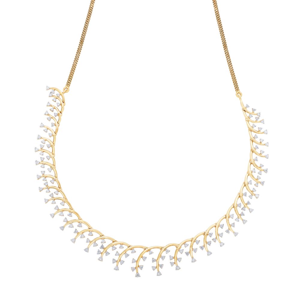 Textured Diamond Necklace-All Jewellery-OSN18083-D400X1B