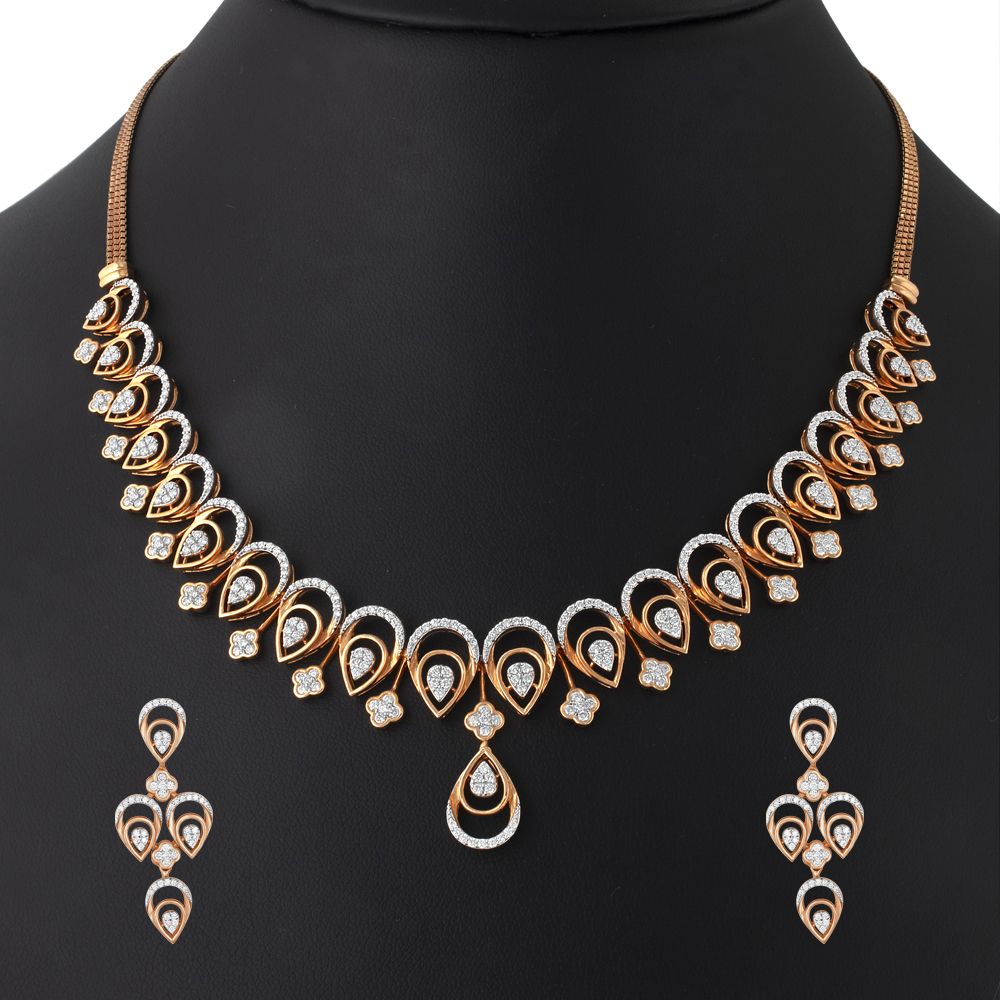 Contemporary Yellow Gold Jewellery Set-All Jewellery-ONS18103-D400R0B