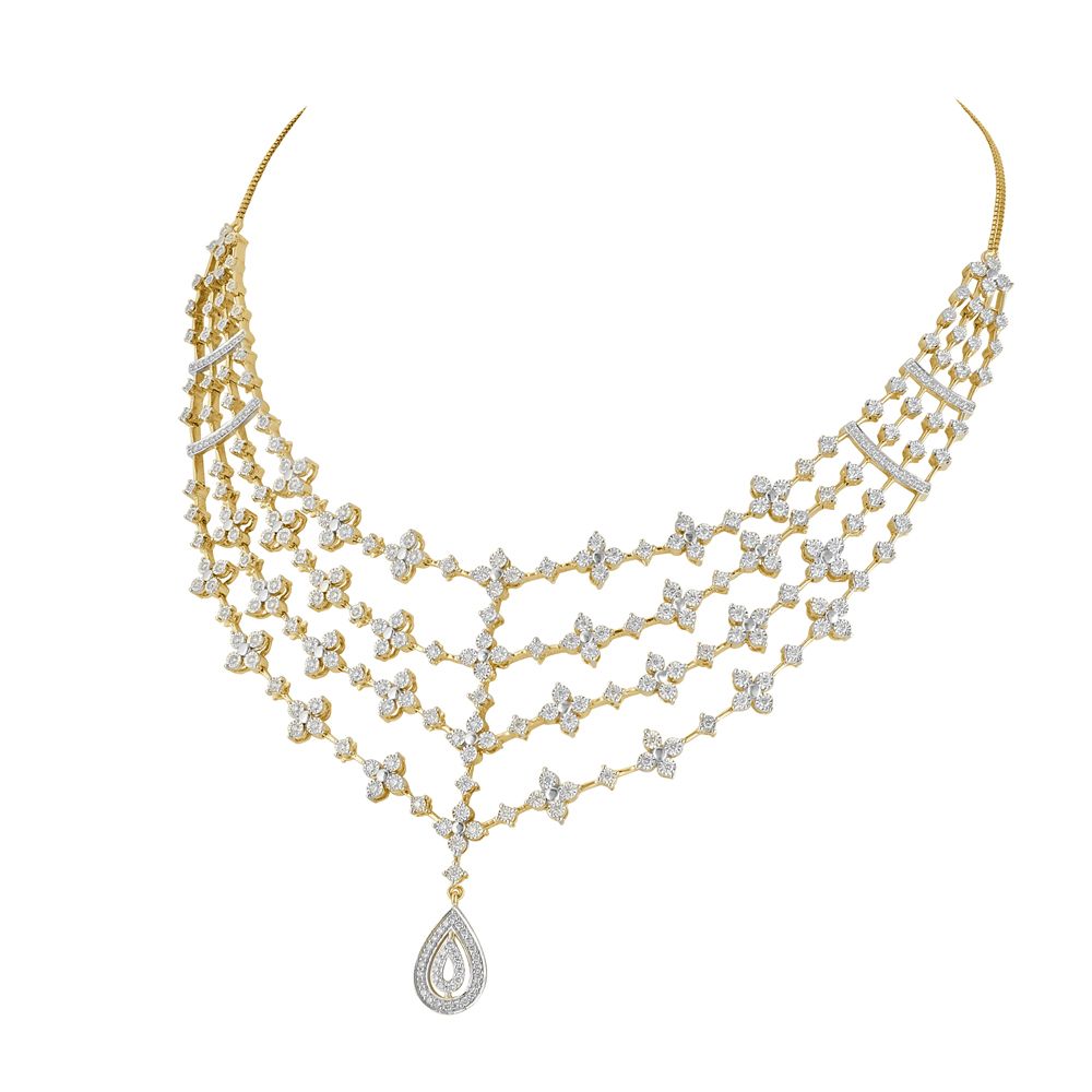 Dazzling Yellow Gold Necklace-Necklaces-OSN18107-D300R1B