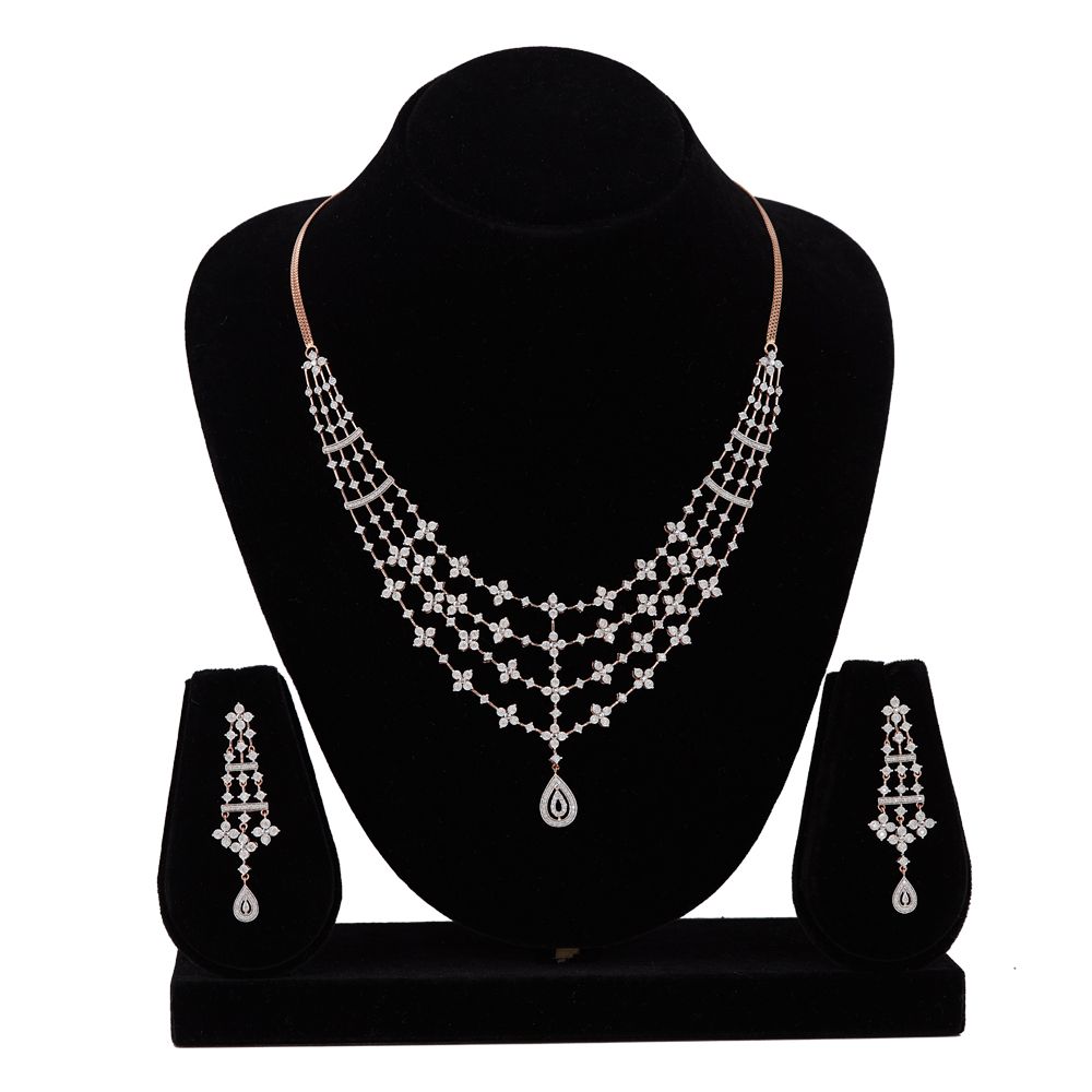 Timeless Elegance Diamond Necklace Set-Necklace Sets-ONS18107-D300R0B