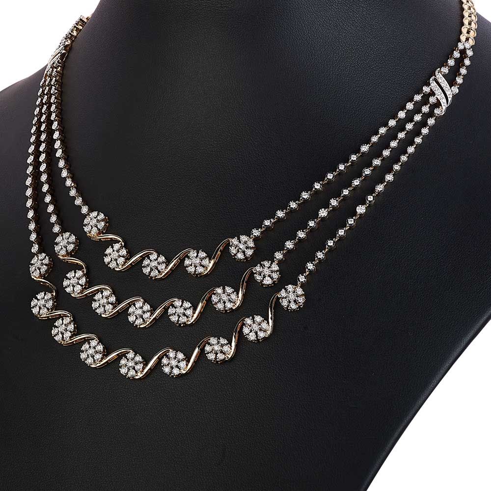 Flora Layered Diamond Necklace Set-Diamond-ONS18108-D300X0B