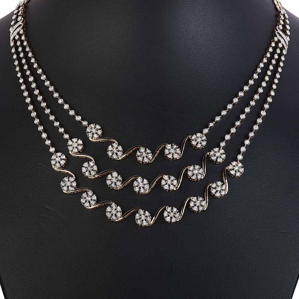 Flora Layered Diamond Necklace Set-Diamond-ONS18108-D300X0B