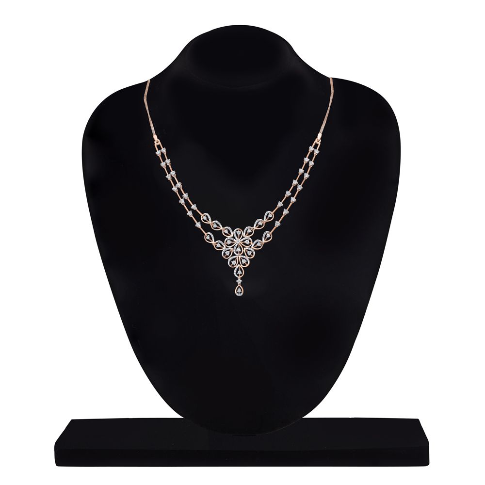 14KT Rose Gold Astra Necklace and Earring Set-All Jewellery-ONS19027-D900X0C