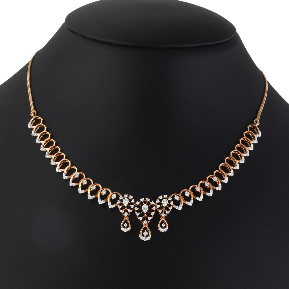 Elegant Necklace in Diamonds-Necklaces-OSN19028-D400X1C