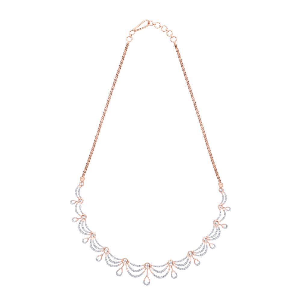 Surreal Diamond and Rose Gold Jewellery Set-Necklace Sets-ONS19034-D400X0C
