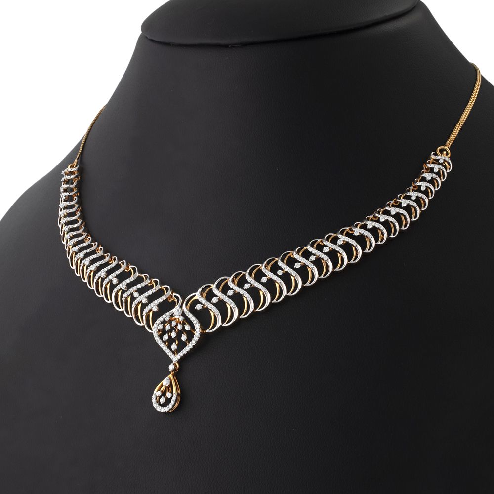 Tradition Inspired Diamond Necklace-All Jewellery-OSN19041-D400X1B