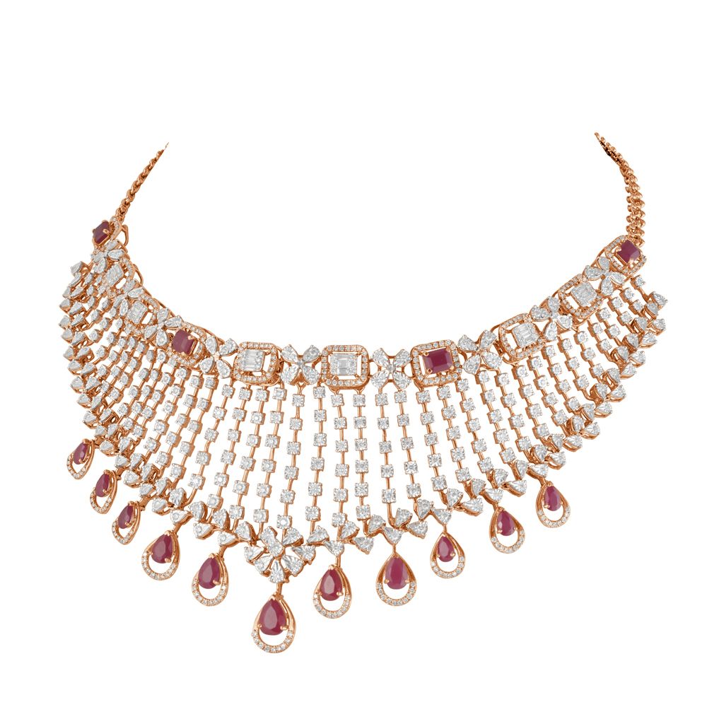 Finely Crafted Diamond Necklace-Necklaces-OSN19119-D409X2C