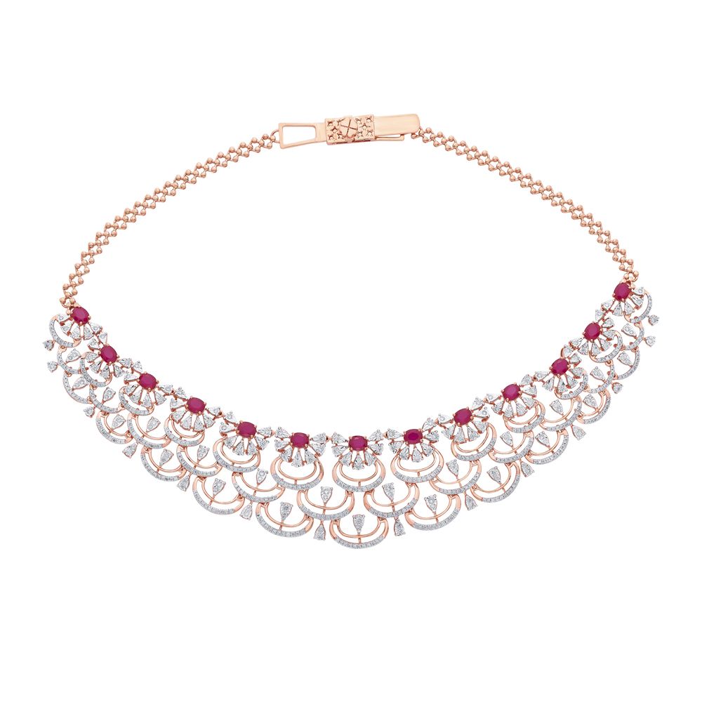 Harmony Diamond and Gemstone Necklace and Earring Set-All Jewellery-ONS19120-D909X0C