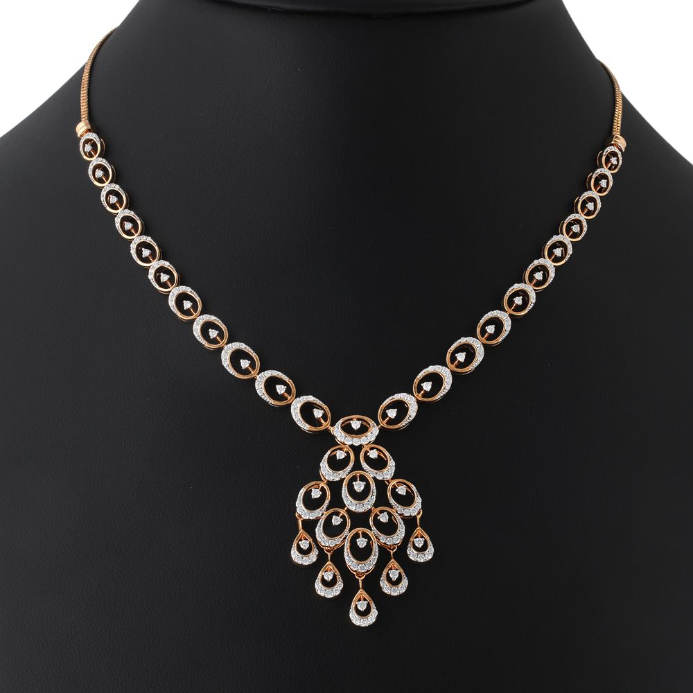 Peacock Design 14KT Rose Gold Jewellery Set-All Jewellery-ONS20006-D400X0C