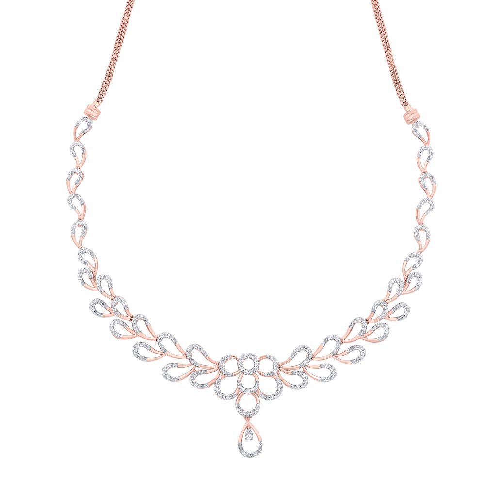 Dressy Diamond Necklace and Earrings Set-All Jewellery-ONS20008-D400X0B