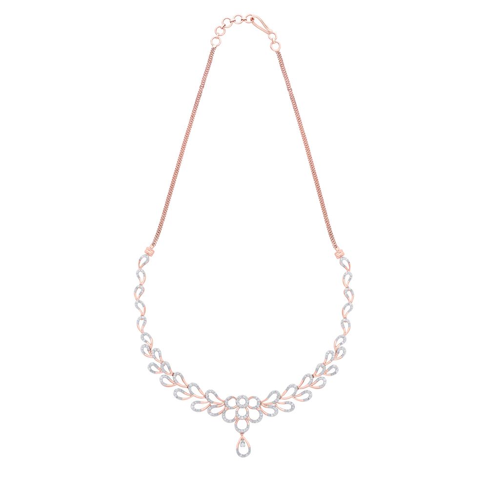 Dressy Diamond Necklace and Earrings Set-All Jewellery-ONS20008-D400X0B