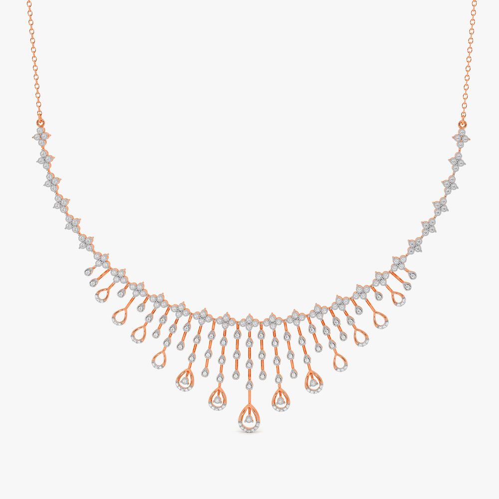 Delicate Diamond Necklace-Necklaces-OSN20020-D400X1C