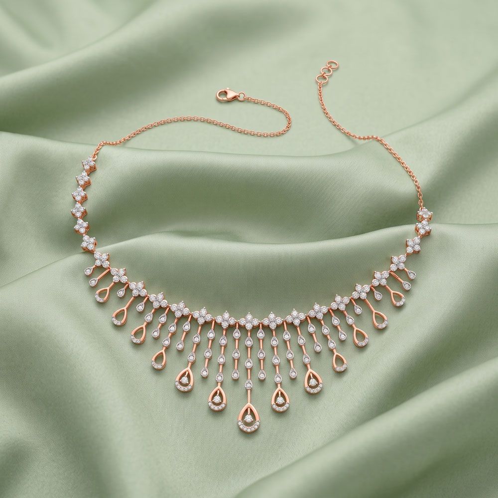 Delicate Diamond Necklace-Necklaces-OSN20020-D400X1C