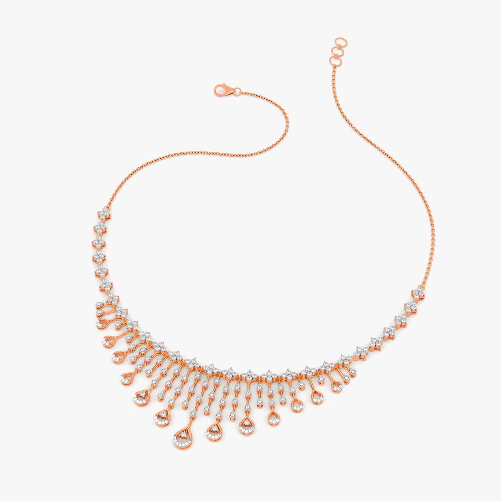 Delicate Diamond Necklace-Necklaces-OSN20020-D400X1C