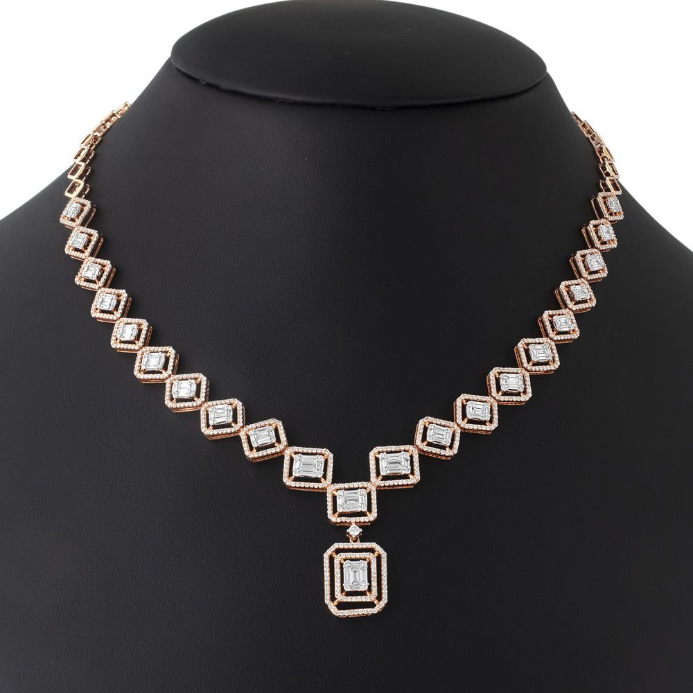 Geometric Design Diamond Jewellery Set-All Jewellery-ONS20045-D400X0C