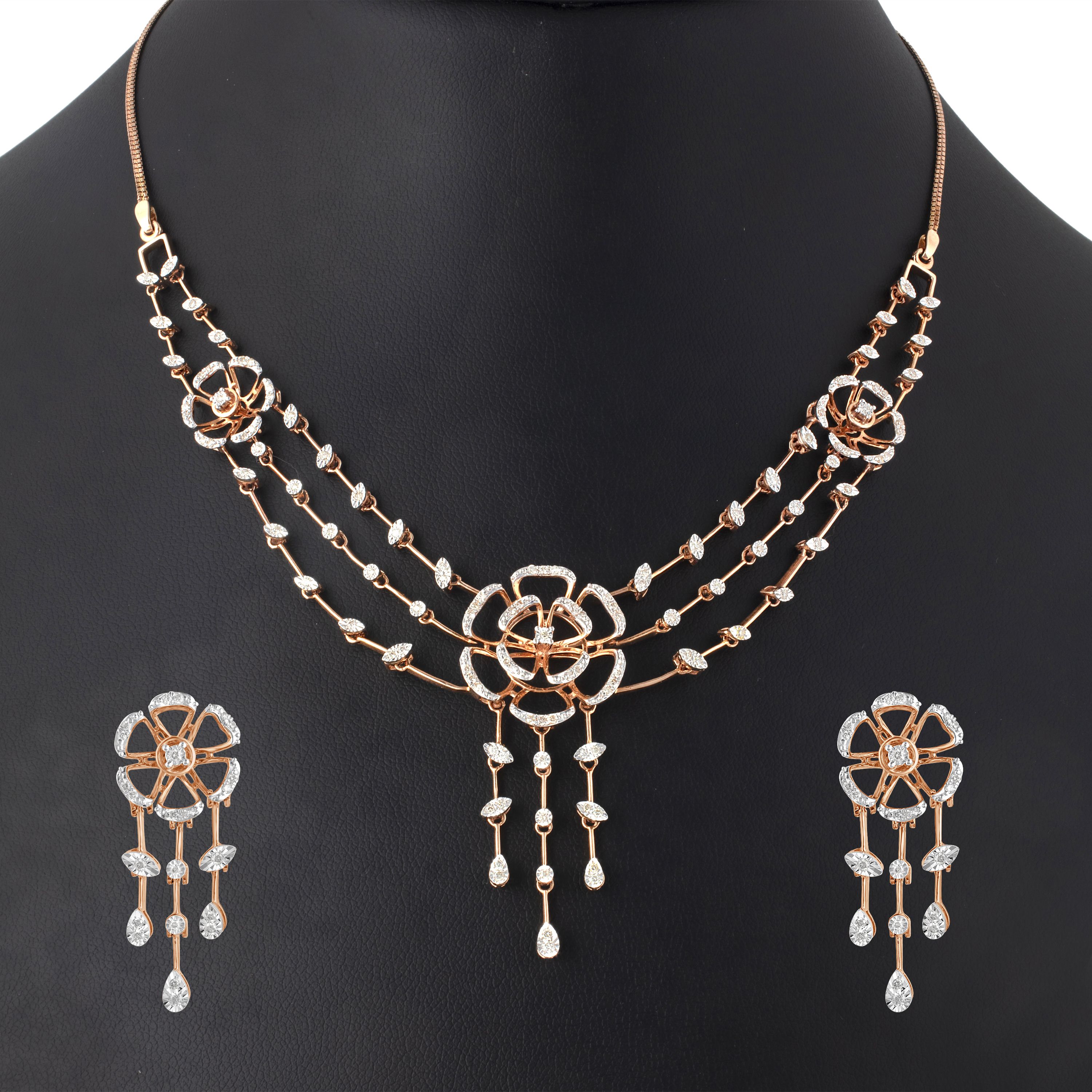 Timeless Rose Gold Astra Jewellery Set-All Jewellery-ONS20065-D900X0C