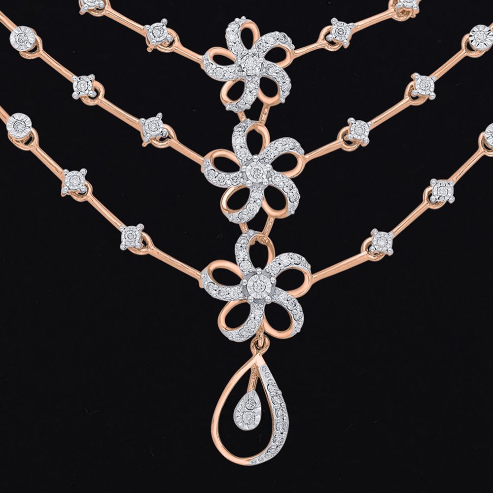 Floral Diamond Studded Astra Jewellery Set-All Jewellery-ONS20066-D900X0C
