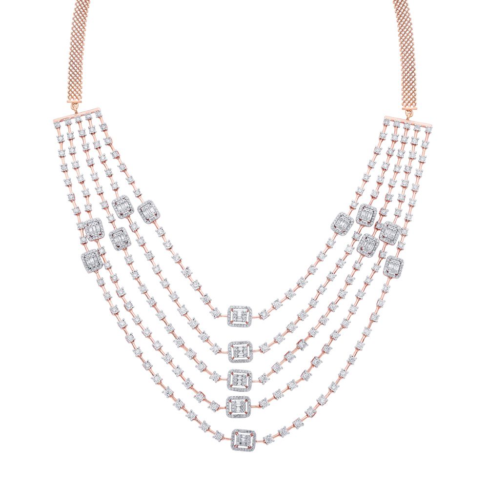 14KT Rose Gold and Diamond Jewellery Set-All Jewellery-ONS20070-D400X0C