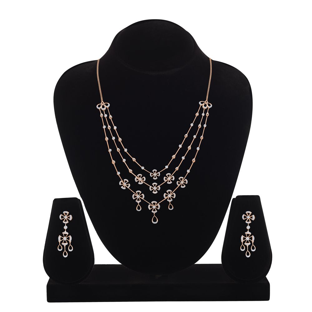 Stunning Rose Gold and Diamonds Astra Jewellery Set-All Jewellery-ONS21001-D900X0C