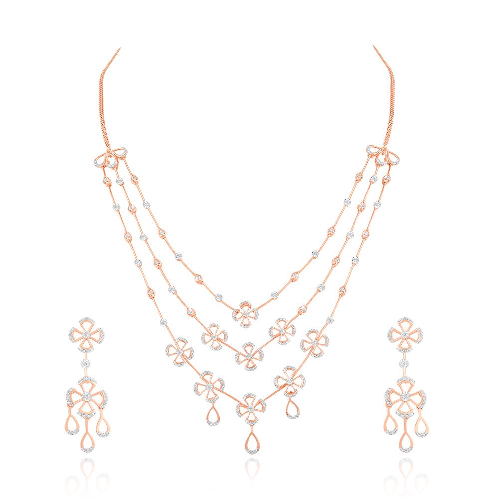 Stunning Rose Gold and Diamonds Astra Jewellery Set-All Jewellery-ONS21001-D900X0C