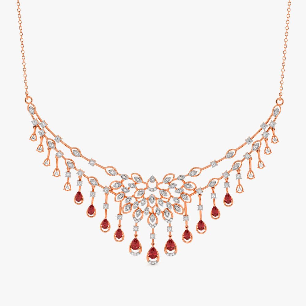 Glorious Diamond Astra Necklace-Necklaces-OSN21009-DA10X1C