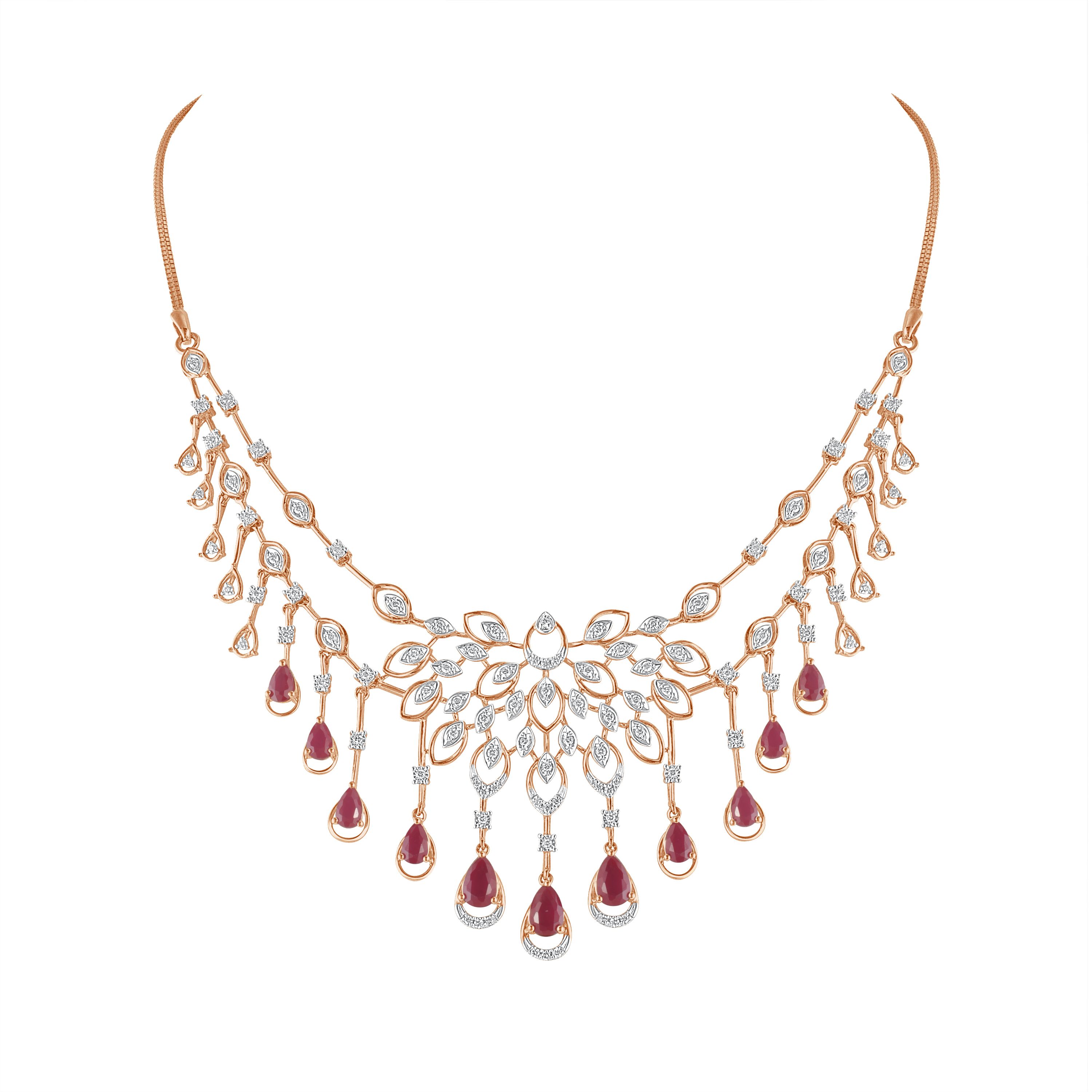 Glorious Diamond Astra Necklace-Necklaces-OSN21009-DA10X1C