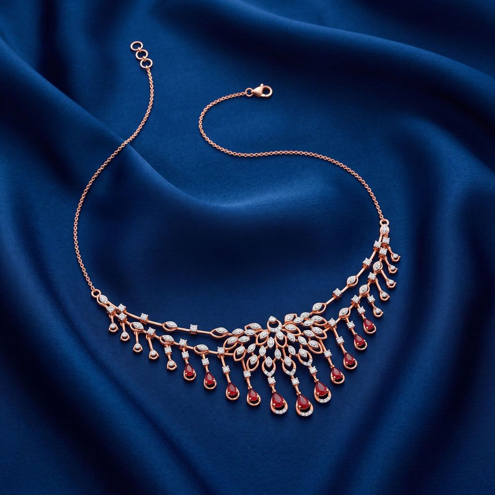 Glorious Diamond Astra Necklace-Necklaces-OSN21009-DA10X1C