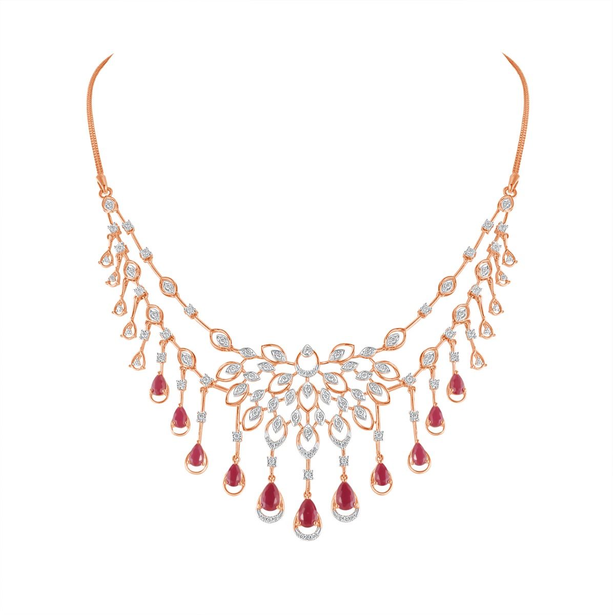 Glorious Diamond Astra Necklace-Necklaces-OSN21009-DA10X1C
