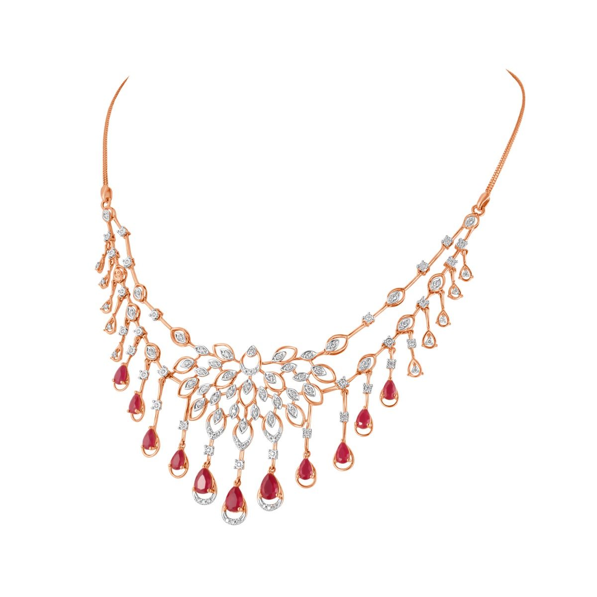 Glorious Diamond Astra Necklace-Necklaces-OSN21009-DA10X1C