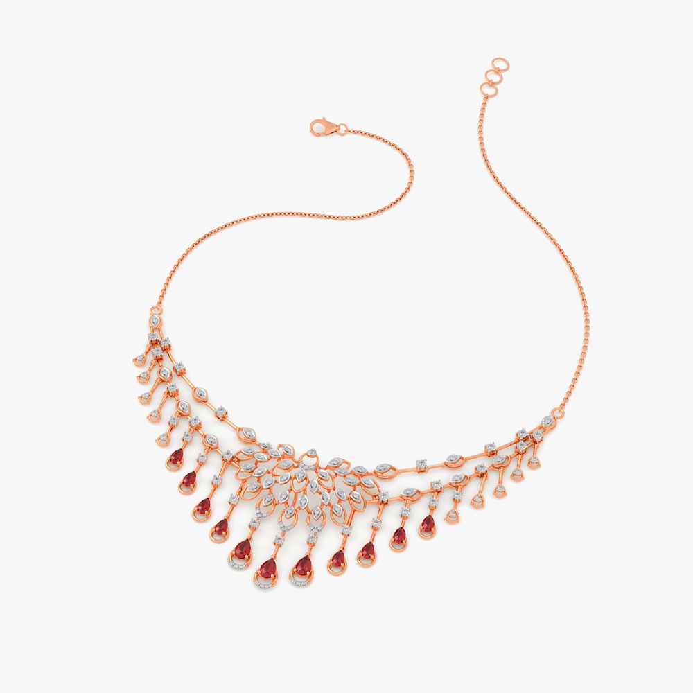 Glorious Diamond Astra Necklace-Necklaces-OSN21009-DA10X1C