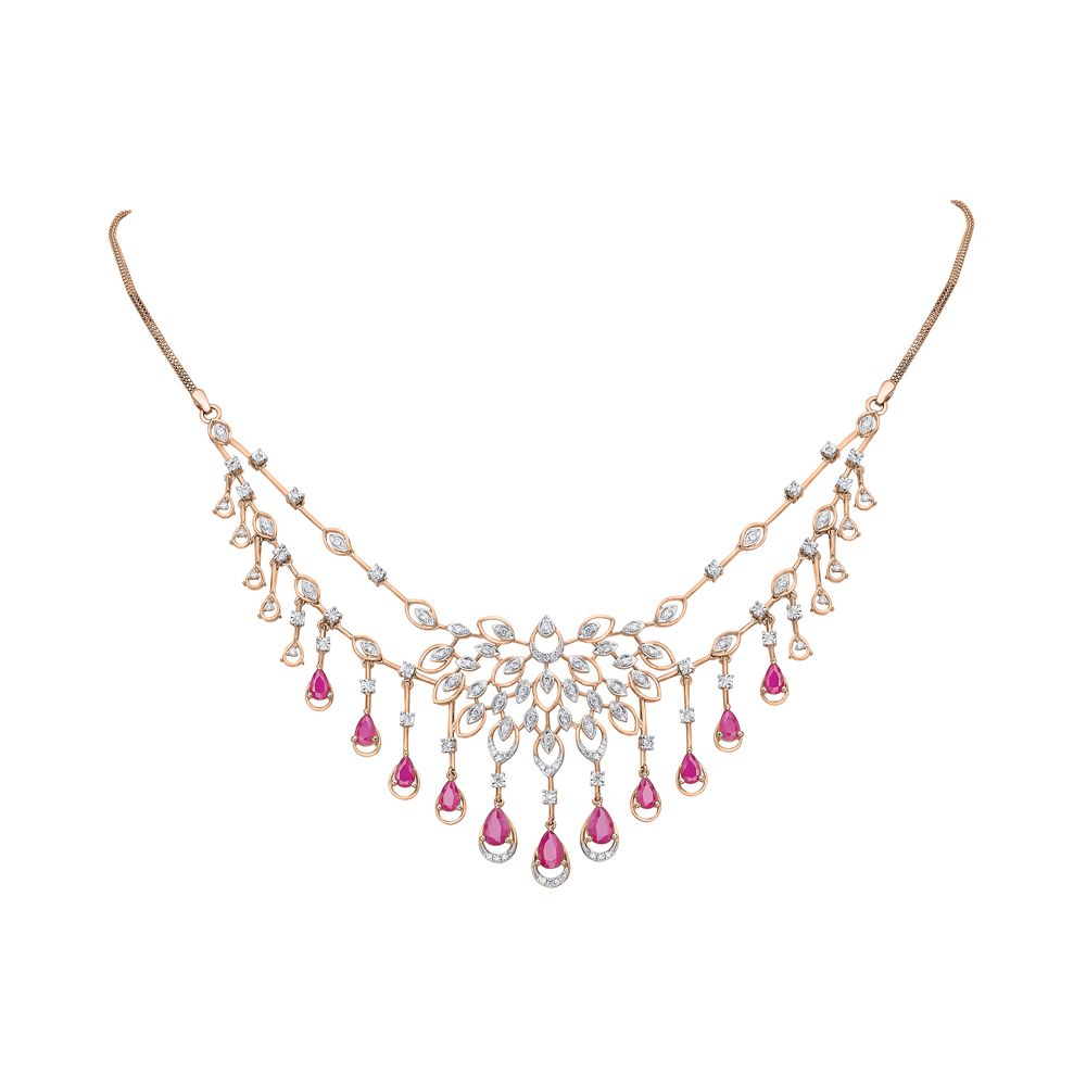 Glorious Diamond Astra Necklace-Necklaces-OSN21009-DA10X1C
