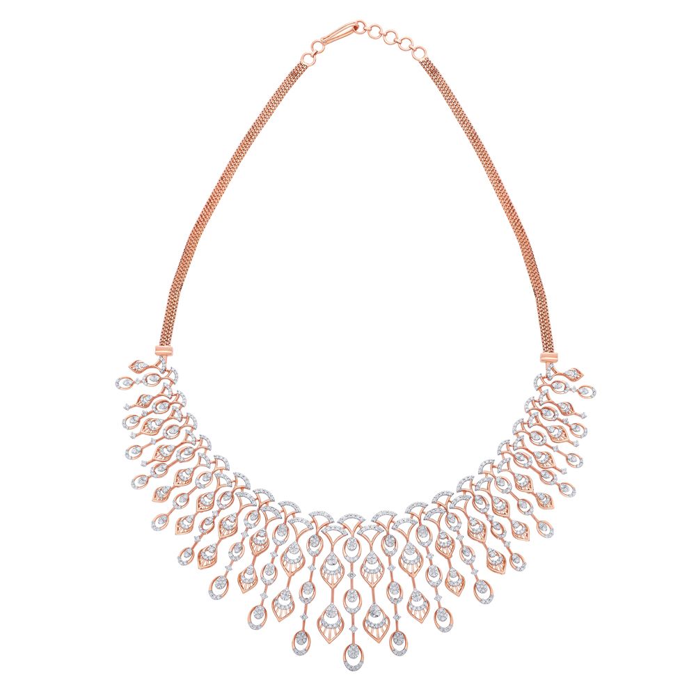 Expansive Chandelier Diamond Necklace Set-All Jewellery-ONS21012-D400X0C