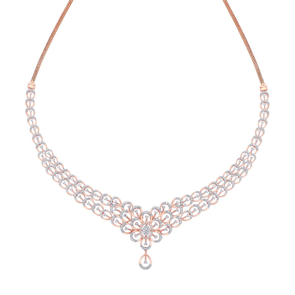 Filigree Diamond Necklace-All Jewellery-OSN21021-D400X1C