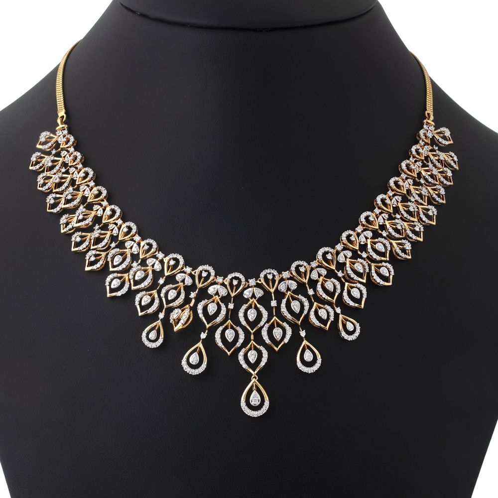 Glistening Brilliance Diamond Necklace Set-All Jewellery-ONS21050-D400X0C