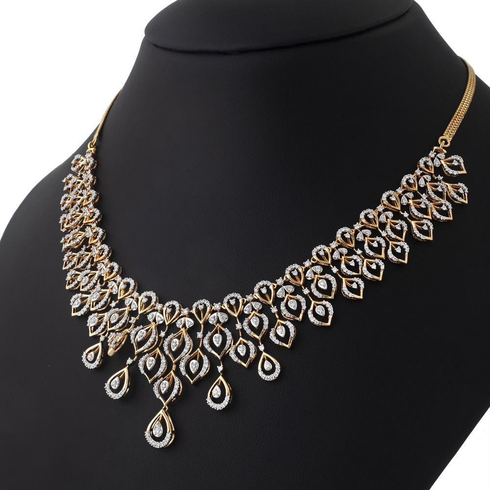 Glistening Brilliance Diamond Necklace Set-All Jewellery-ONS21050-D400X0C