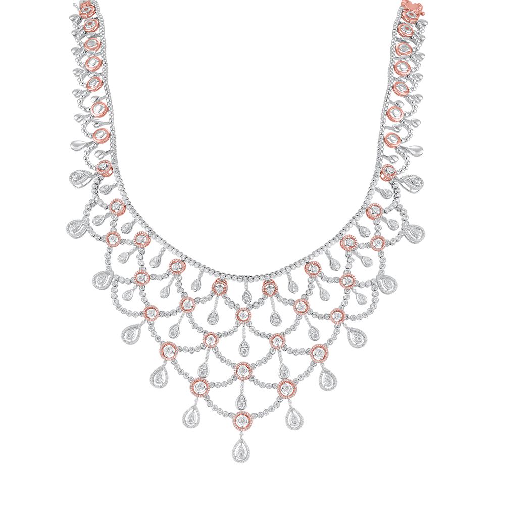 Divine Opulence Diamond Necklace Set-All Jewellery-ONS21062-M400O0B