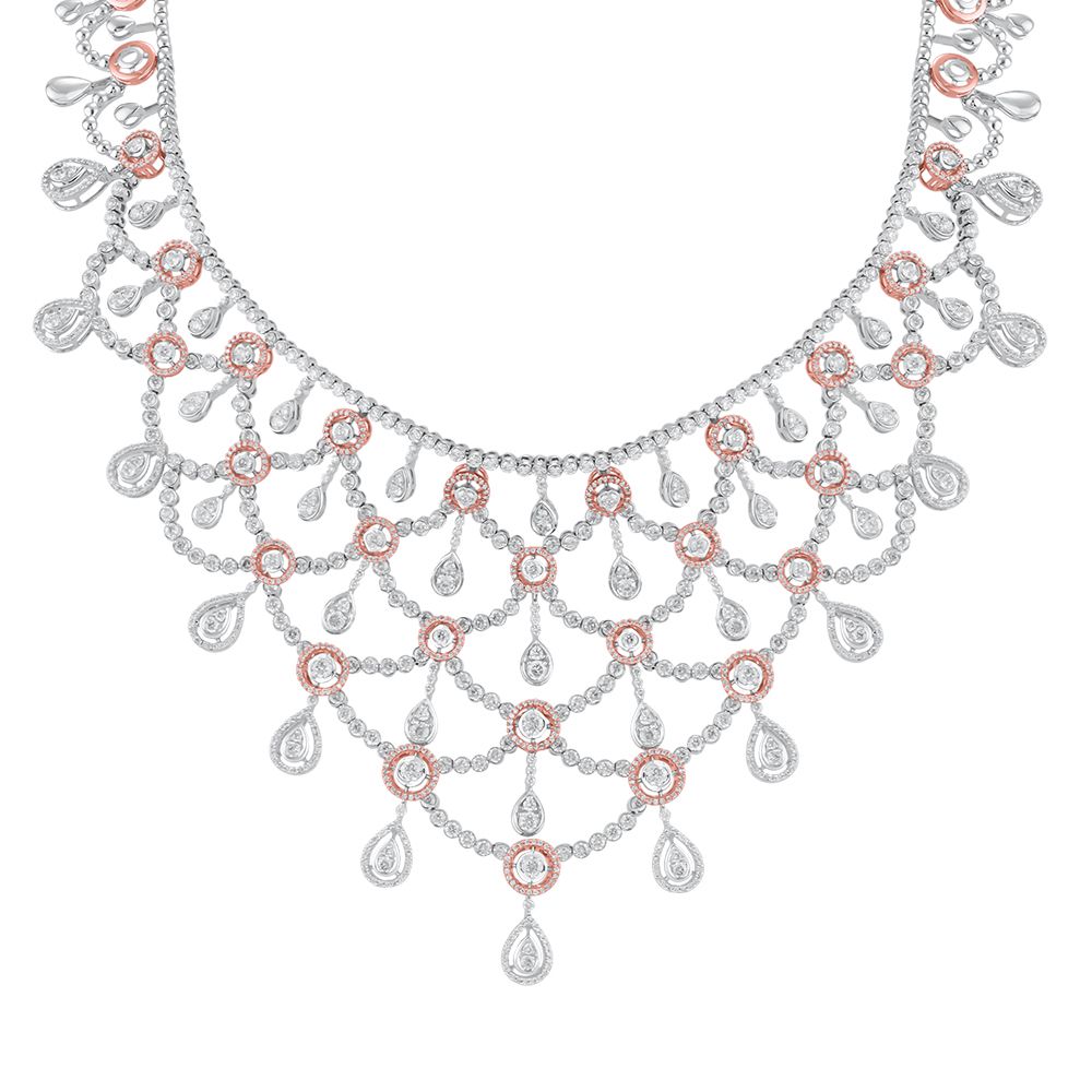 Divine Opulence Diamond Necklace Set-All Jewellery-ONS21062-M400O0B