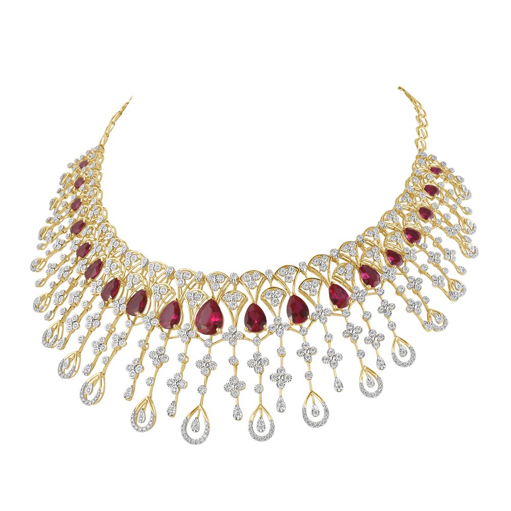 Eternal Splendor Diamond Necklace Set-Necklace Sets-ONS21131-D409R0C