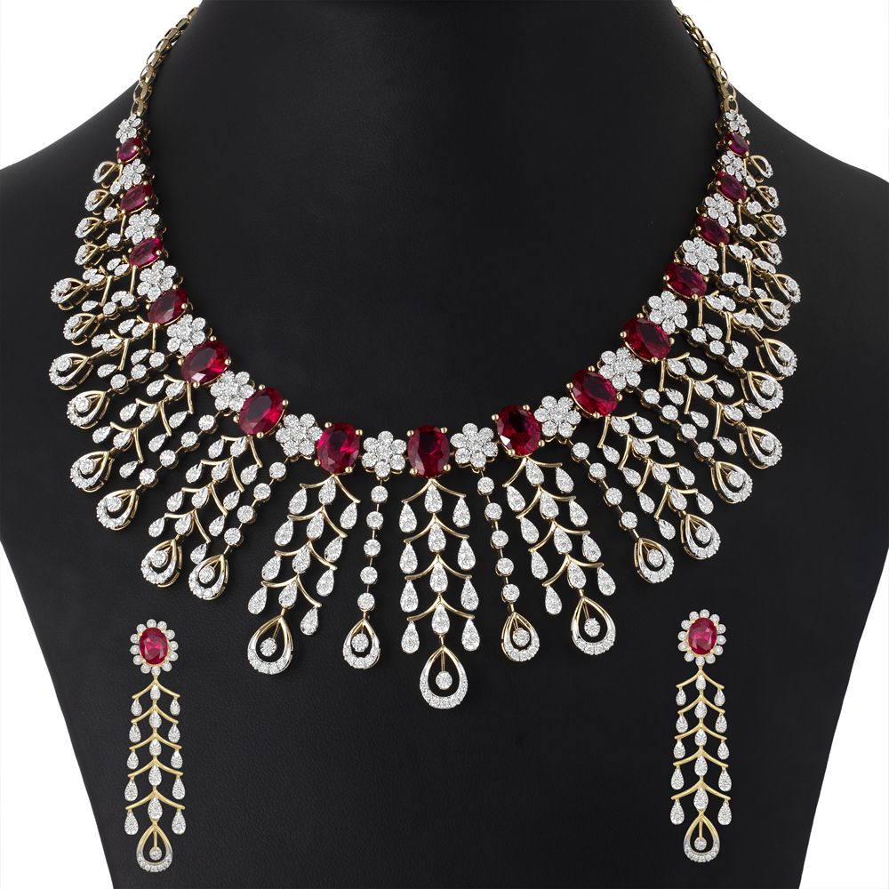 14KT Yellow Gold and Diamond Jewellery Set-All Jewellery-ONS21132-D409R0C