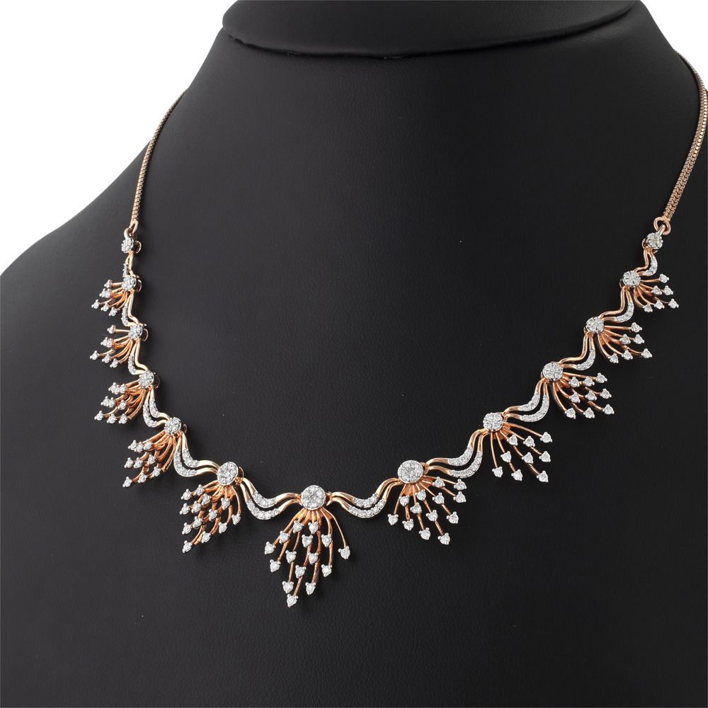Opulent Radiance Diamond Necklace Set-Necklace Sets-ONS22016-D200R1B