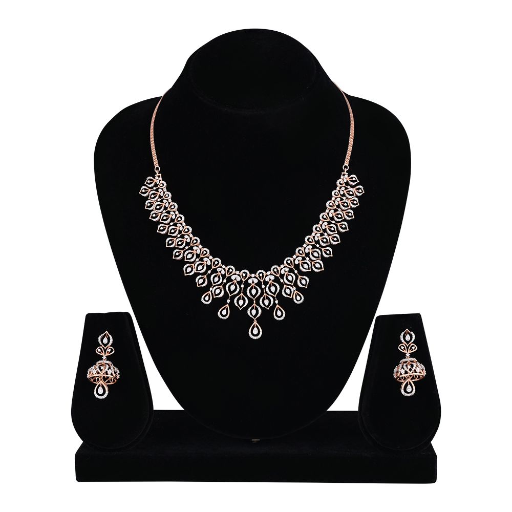 14Kt Rose Gold Jewellery Set-All Jewellery-ONS22020-D400X0C