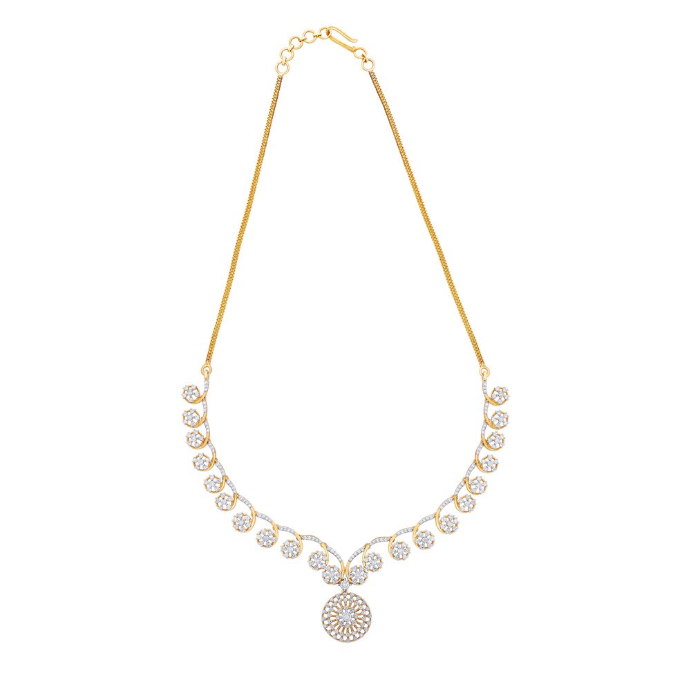 Delicate Rose Gold and Diamond Necklace-All Jewellery-OSN22023-D400X1C