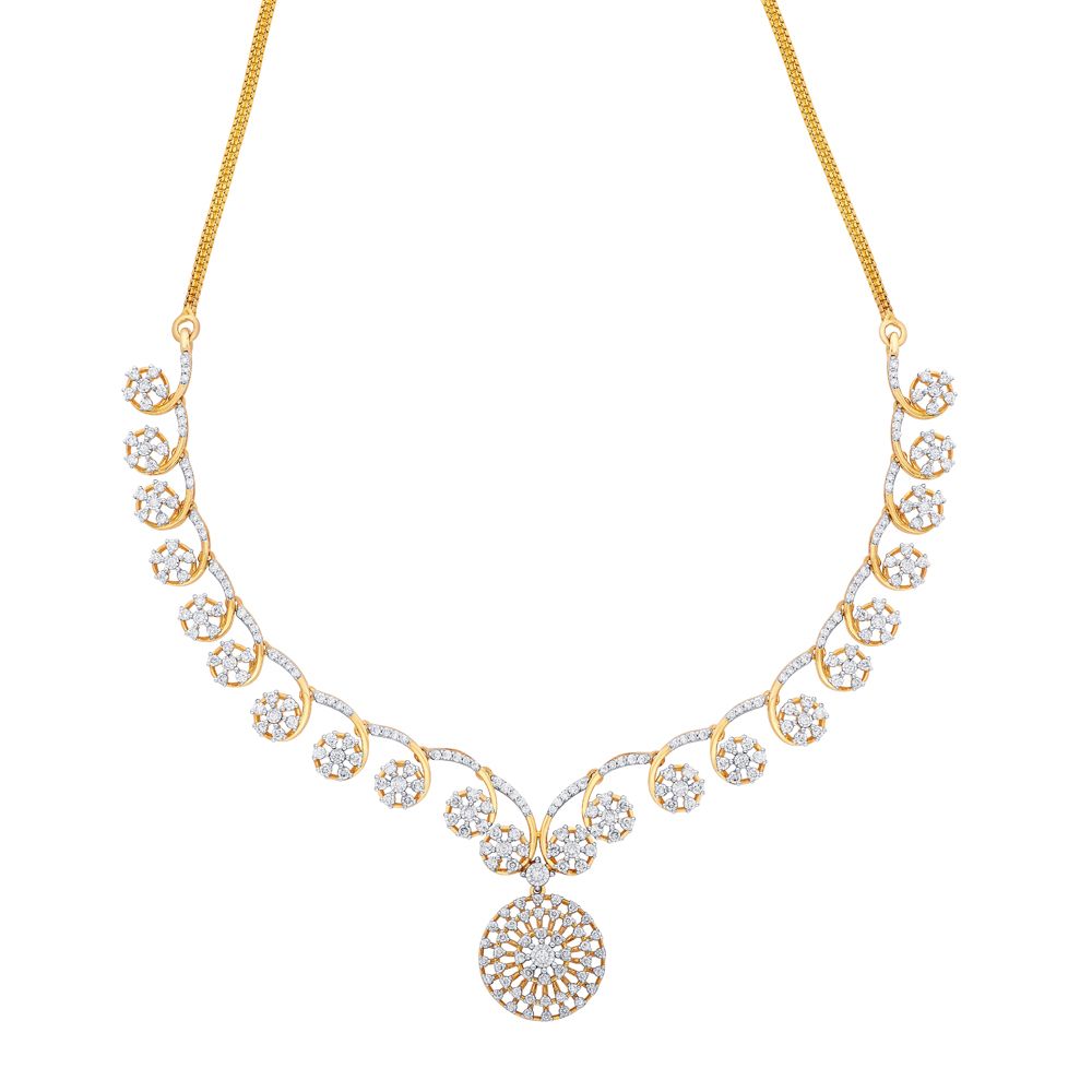 Delicate Rose Gold and Diamond Necklace-All Jewellery-OSN22023-D400X1C