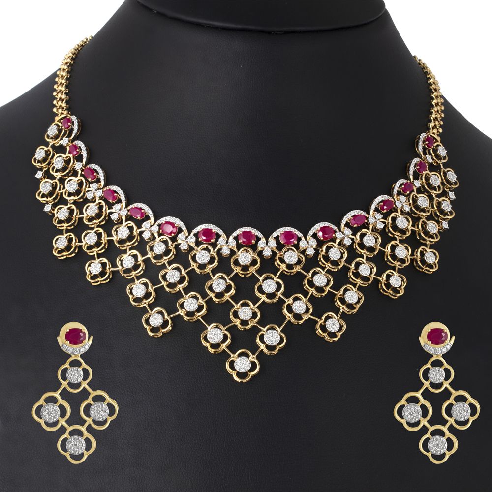 Vibrant Square Design Jewellery Set-All Jewellery-ONS22055-D410R0C