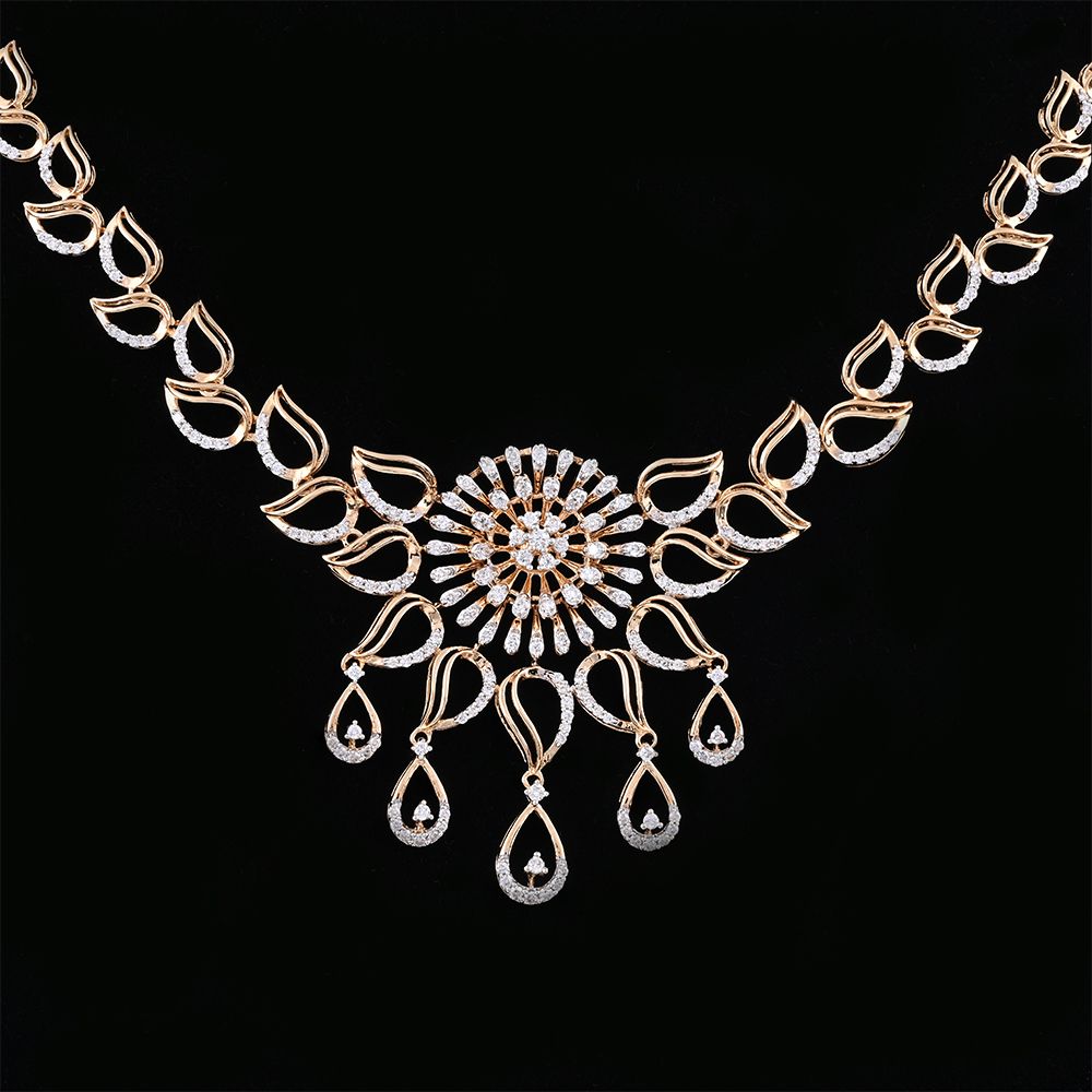 Creatively Blended Diamond Jewellery Set-All Jewellery-ONS22117-D400X0B