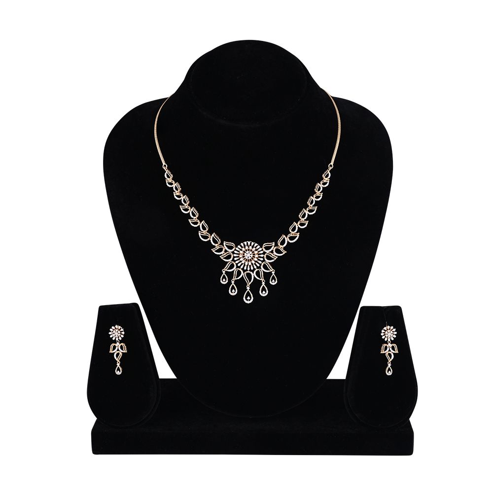 Creatively Blended Diamond Jewellery Set-All Jewellery-ONS22117-D400X0B
