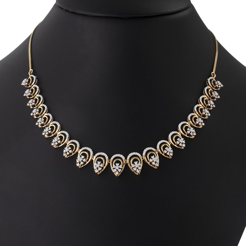 Teardrop Design 14Kt Rose Gold Jewellery Set-Diamond-ONS22118-D400X0C