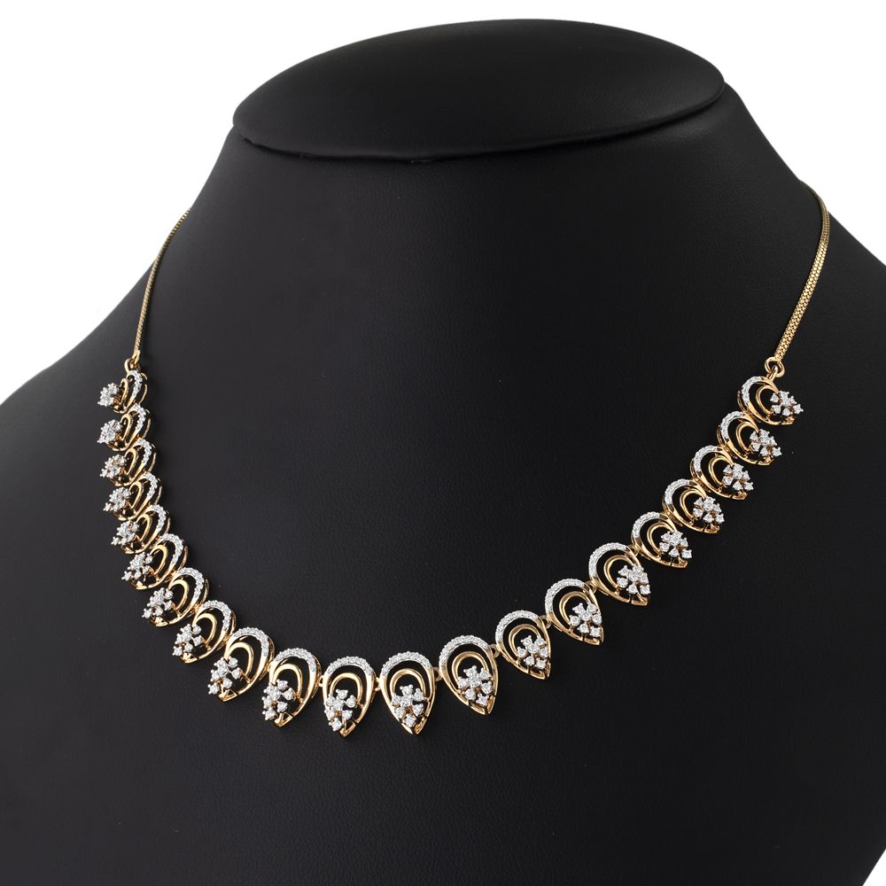 Teardrop Design 14Kt Rose Gold Jewellery Set-Diamond-ONS22118-D400X0C